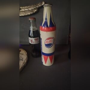 Pepsi Collectible Bottle with Red, White, and Blue Design
